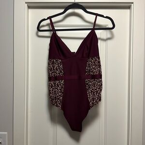 Victoria secret burgundy body suit tank